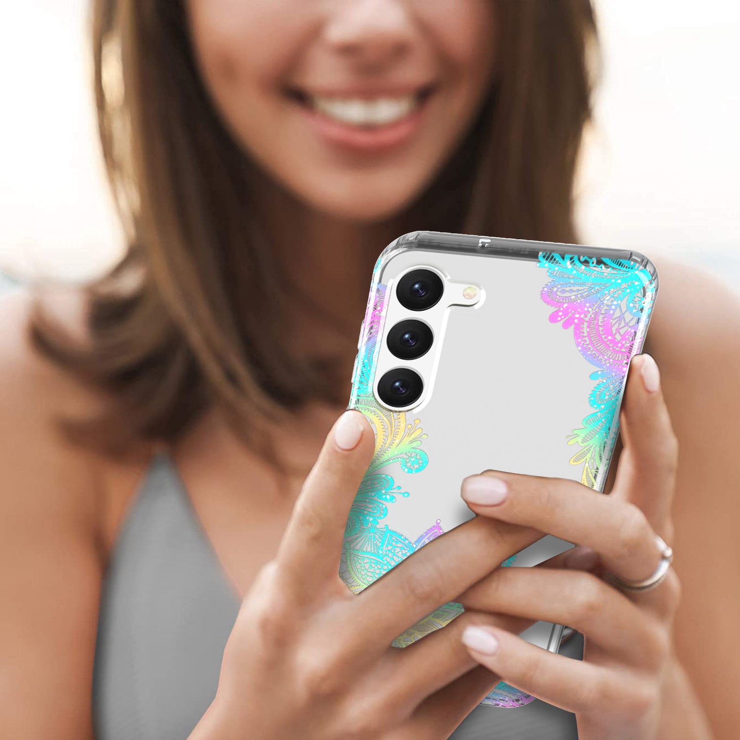 For Samsung Galaxy S23 GW18 Laser Shockproof Phone Cover PC TPU Thickened Mobile Phone Case For Samsung Galaxy S23 GW18 Laser Shockproof Phone Cover PC TPU Thickened Mobile Phone Case